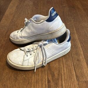 Adidas White Sneaker with Navy Heel